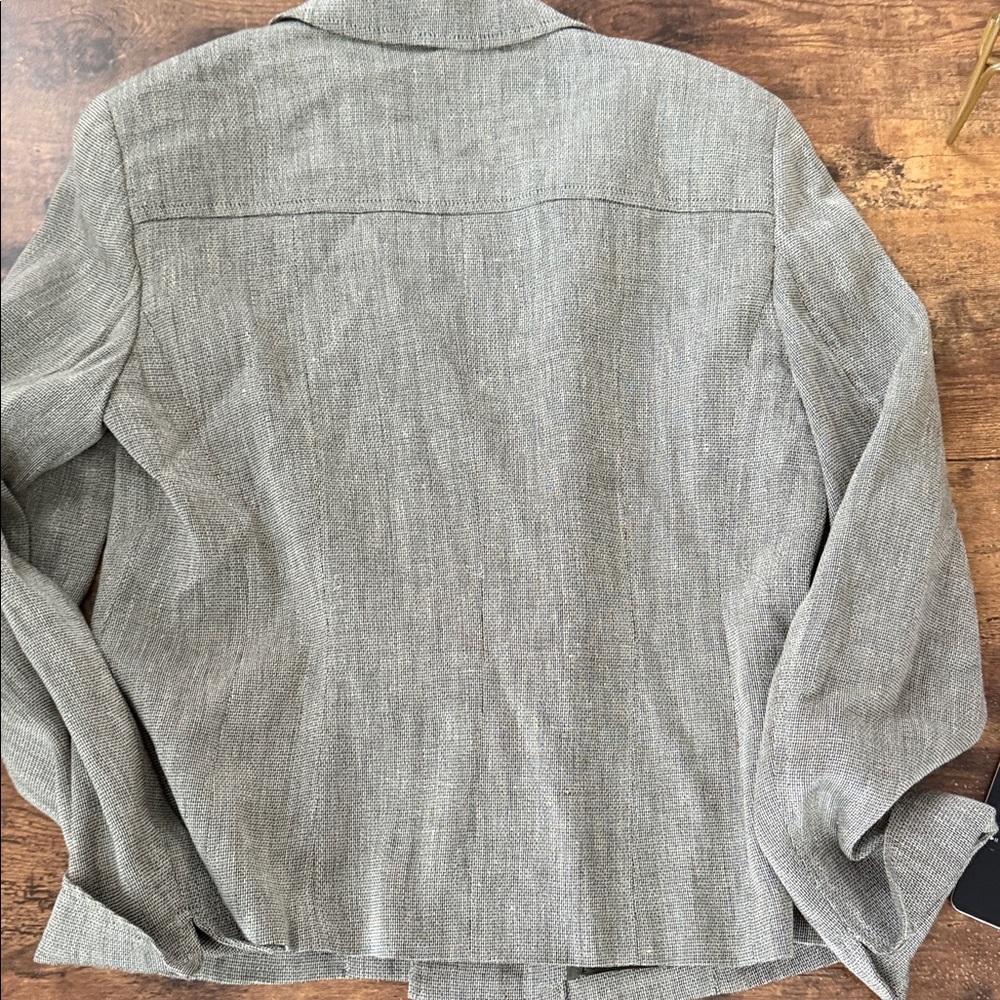 Jones New York Textured Olive/Gray Blazer - Picture 9 of 9